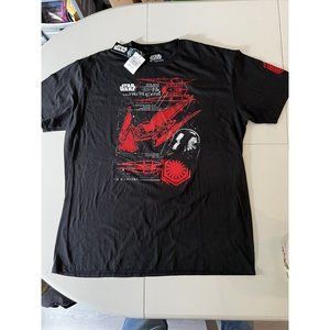 Star Wars Kylo Ren Tie Silencer Blueprint T-Shirt - Men's XXL New w/Tags!